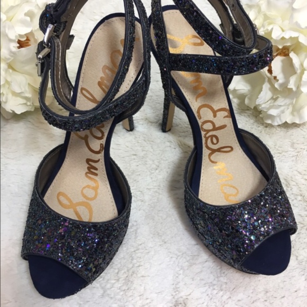 Blue glitter sam Edelman heels